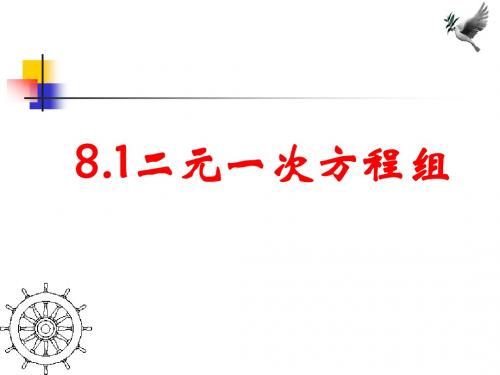 8.1二元一次方程组课件