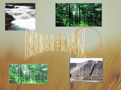 最新-八年级地理上册 自然资源总量丰富人均不足课件 人教新课标版 精品 