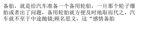 感情备胎是什么意思