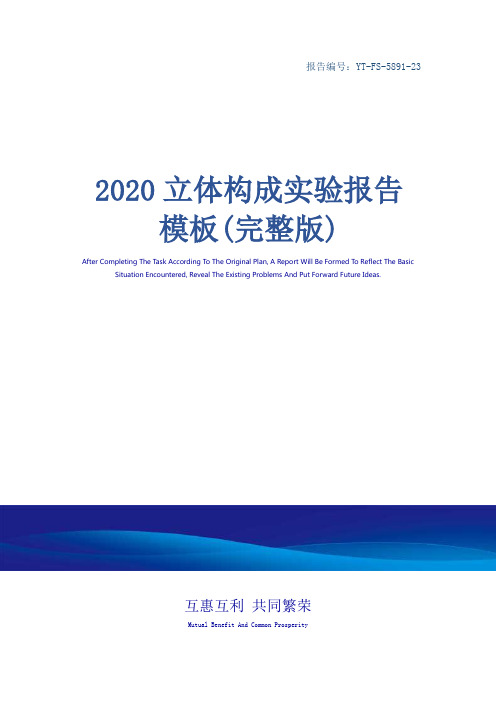 2020立体构成实验报告模板(完整版)