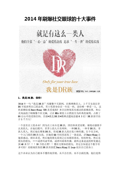 2014年刷爆社交眼球的十大事件
