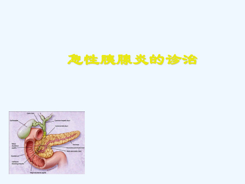 急性胰腺炎的诊治
