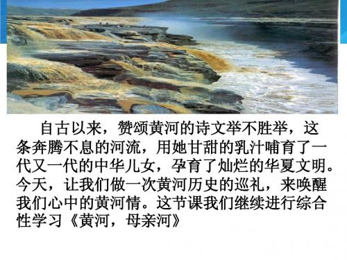 第二单元  黄河,母亲河