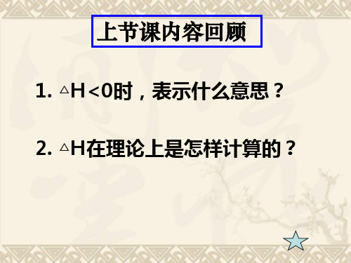 热化学方程式的书写PPT 课件