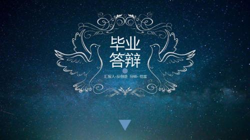 毕业答辩星空风高端大气上档次PPT通用模板