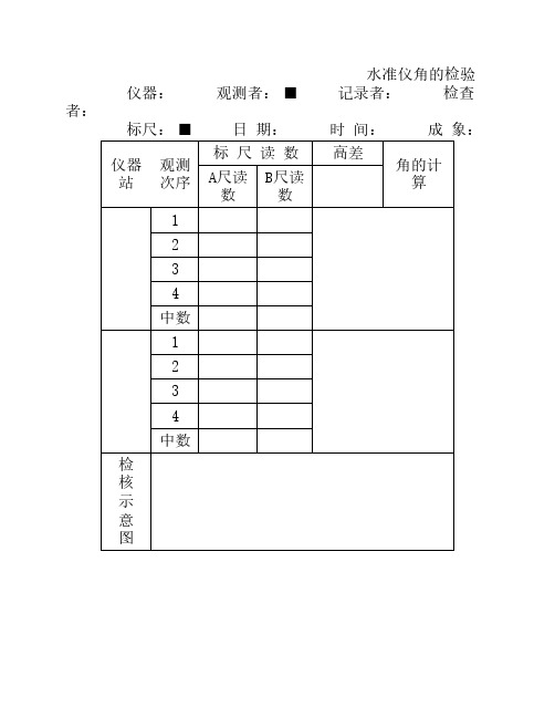 工程测量各种内业表格汇总