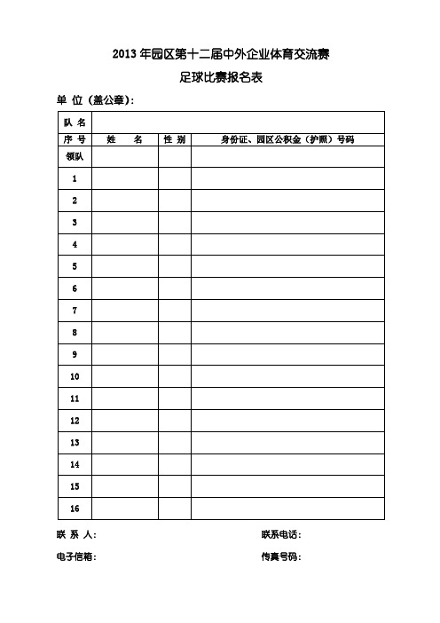2013年园区第十二届中外企业体育交流赛