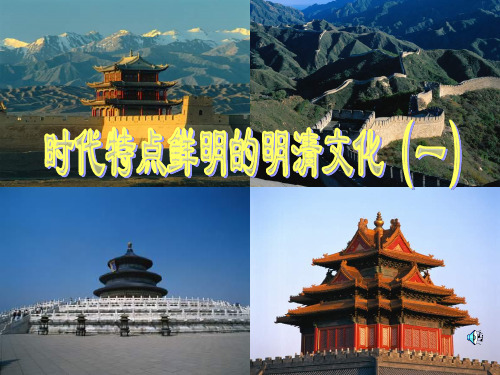 时代特点鲜明的明清文化(1)PPT课件