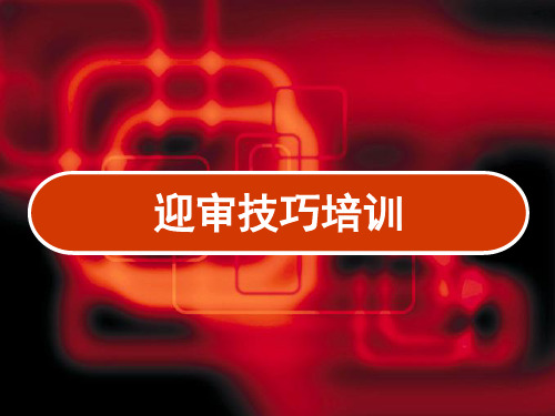 迎审技巧培训 PPT