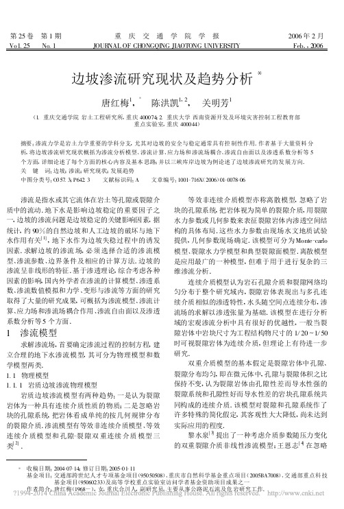 边坡渗流研究现状及趋势分析_唐红梅