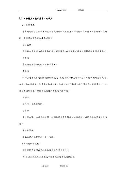 智能化建筑投标文件(技术标)