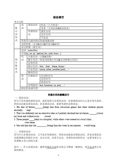 (完整版)高考语法填空考点总结
