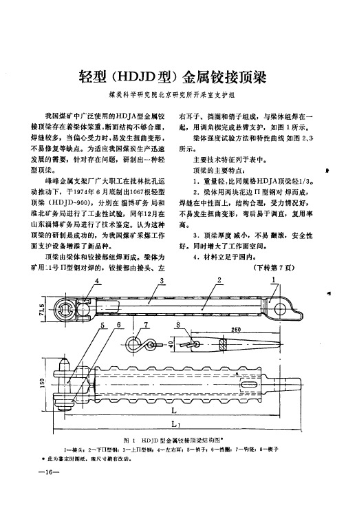 轻型(HDJD型)金属铰接顶梁