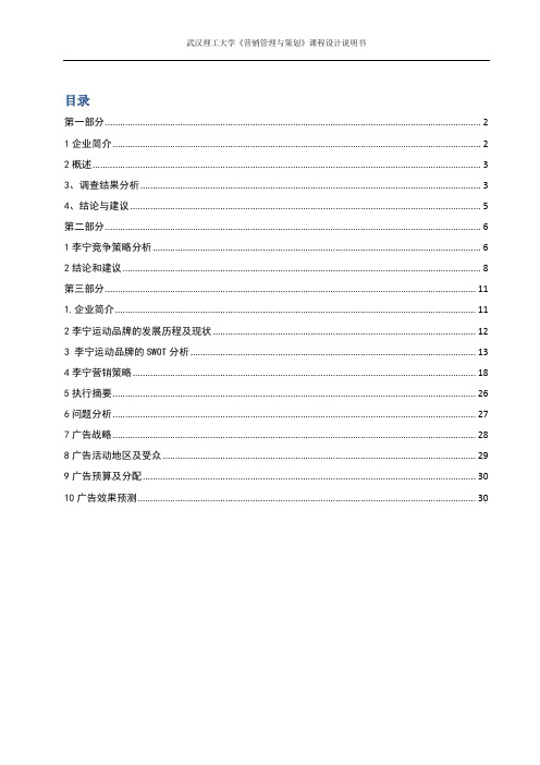 李宁调研报告