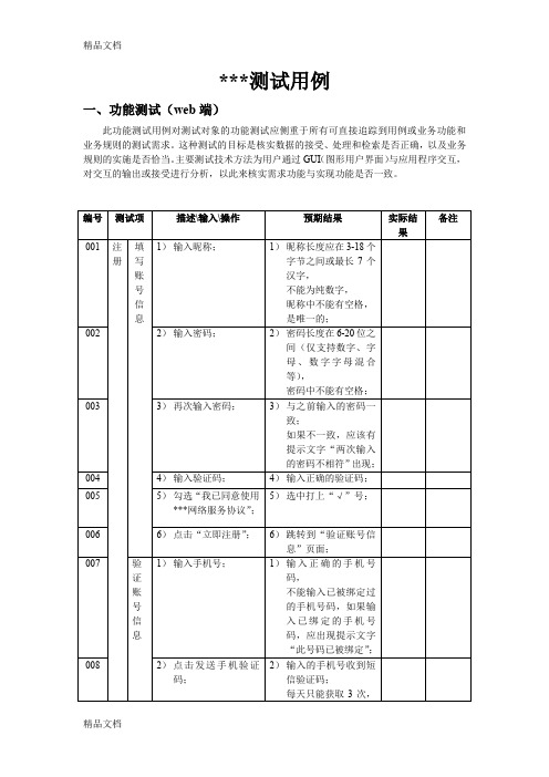 最新功能测试用例实战详细案例资料