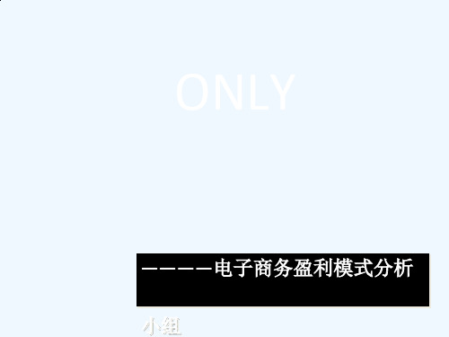 ONLY电子商务盈利模式分析