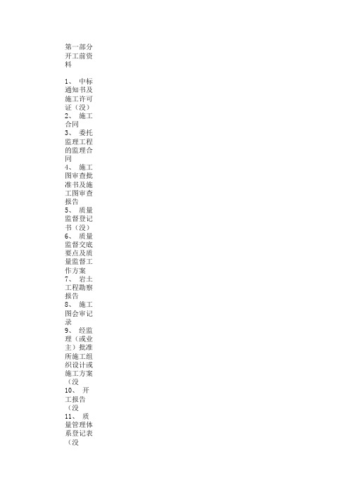 工程内页都需要什么