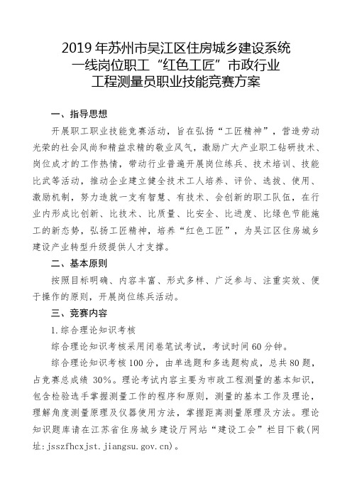 2019年苏州吴江区住房城乡建设系统