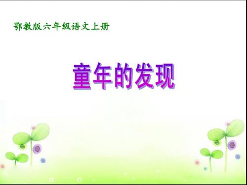语文六年级上鄂教版12《童年的发现》课件1