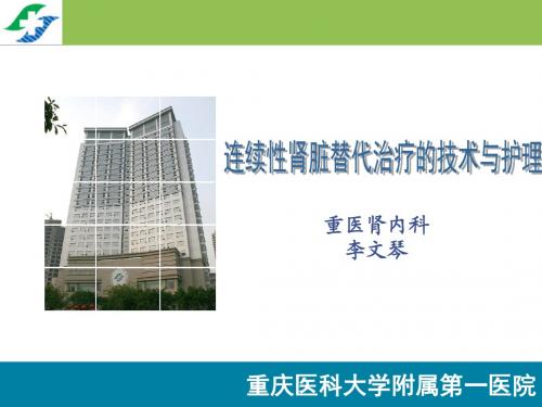 连续性肾脏替代治疗的技术与护理