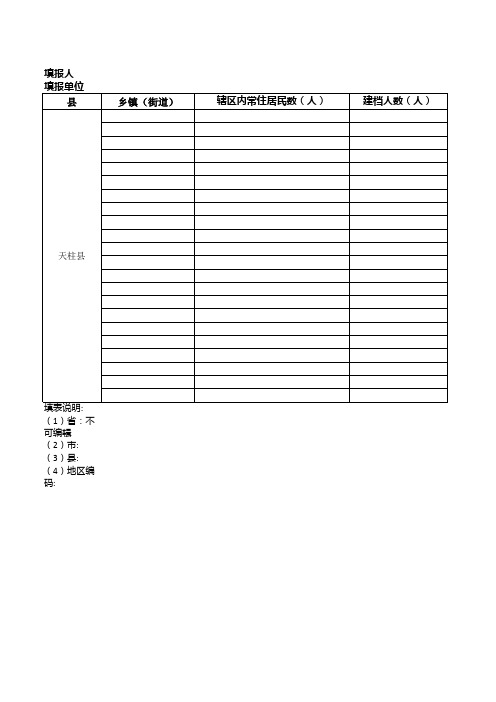 2020年城乡居民健康档案管理报表