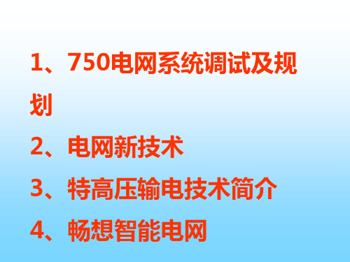 750kV电网简介