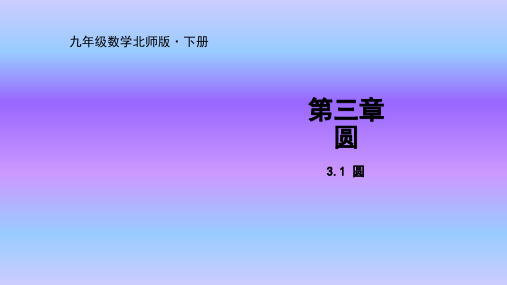 北师大版九年级数学下册课件3.1 圆