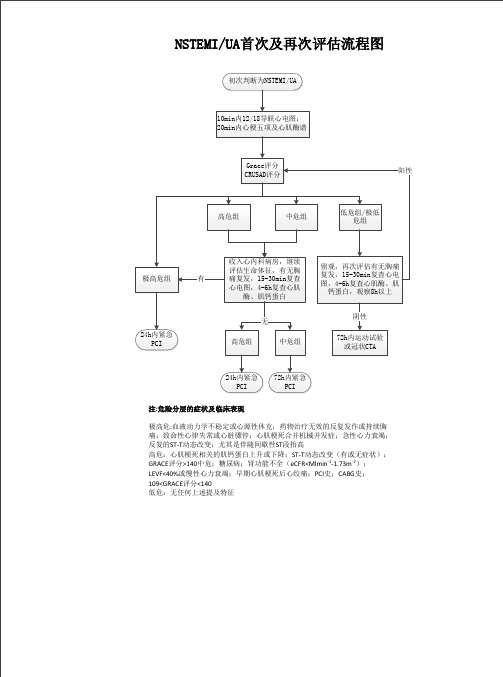 NSTEMI和UA首次及再次评估流程图