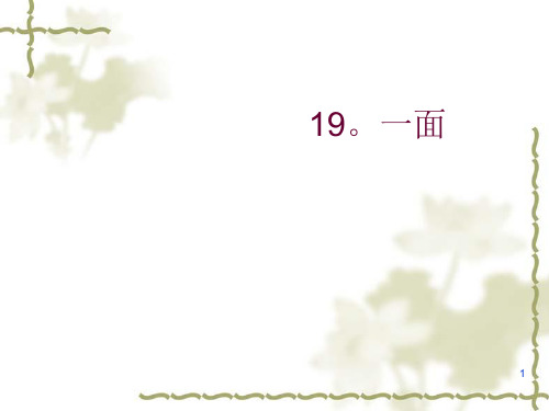 一面ppt课件