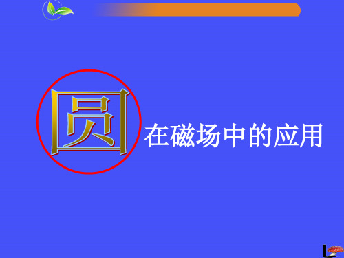 圆在磁场中的应用