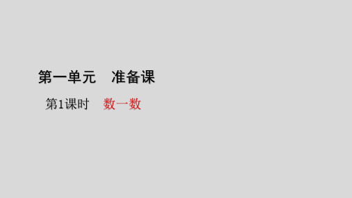 人教版数学一年级上册准备课数一数课件(17张ppt)