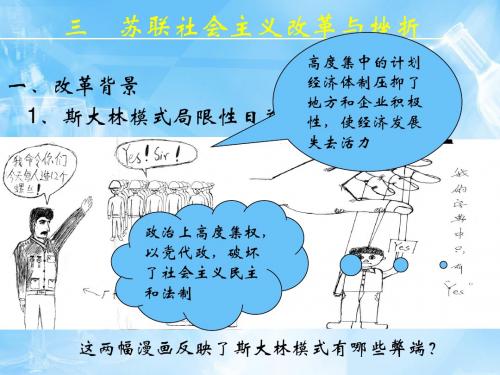 苏联社会主义改革与挫折松