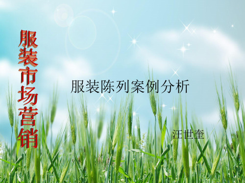 服装陈列案例分析幻灯片PPT