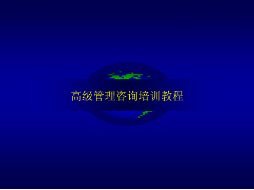 高级管理咨询培训教程