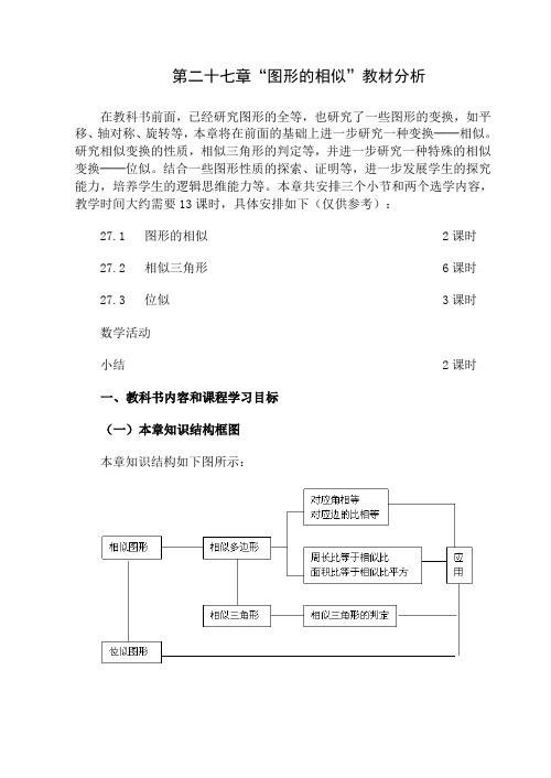 新人教版初中数学教案第27章图形的相似