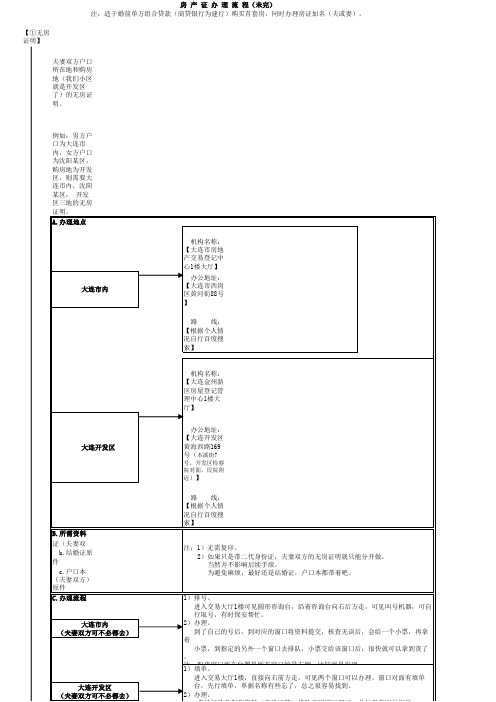 大连经济技术开发区房产证办理流程