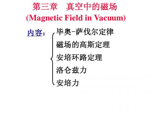 大学物理真空中的磁场