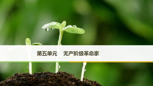 高中历史人教版选修4第五单元 无产阶级革命家第五单元  第1课