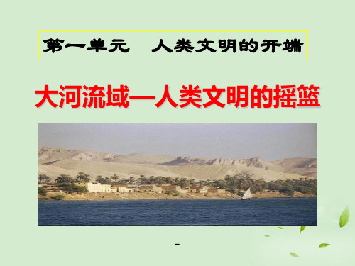 九年级历史上册_1.2《大河流域--人类文明的摇篮》-课件_人教新课标版