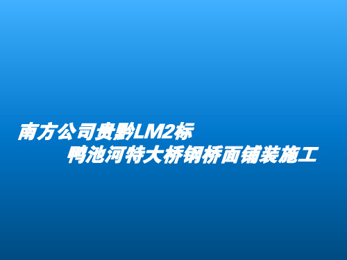 跨河特大桥钢桥面铺装施工质量控制