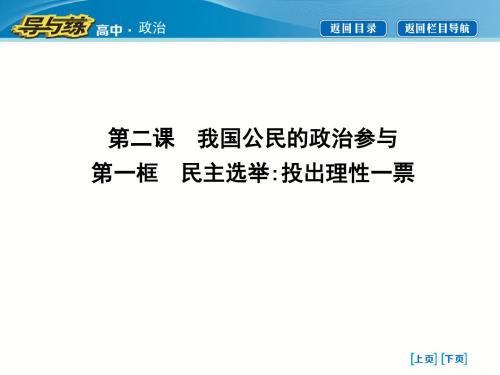 第一框 民主选举投出理性一票
