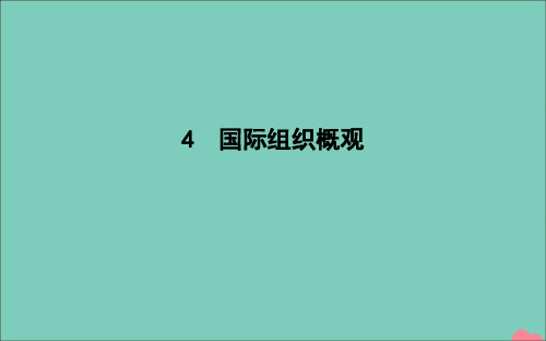 2020年春高中政治专题一各具特色的国家和国际组织4国际组织概观课件新人教版选修3