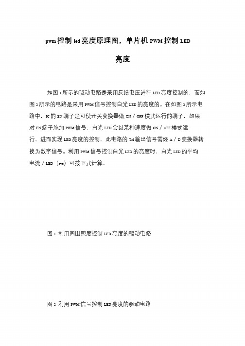 pwm控制led亮度原理图,单片机PWM控制LED亮度
