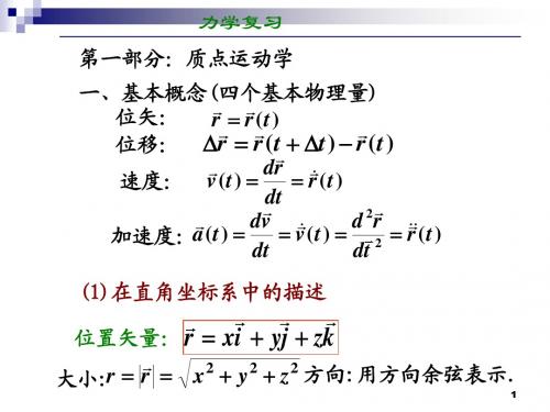物理竞赛--力学复习1