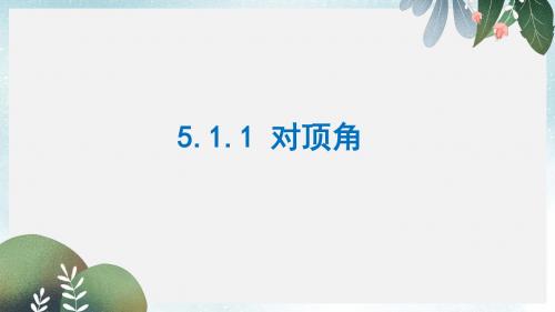 七年级数学上册第五章相交线与平行线5.1.1对顶角课件新版华东师大版
