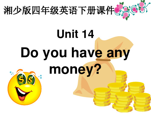 湘少版四年级英语下册Unit14 Do you have any money PPT课件