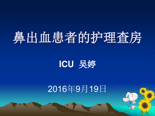 鼻出血护理查房.ppt