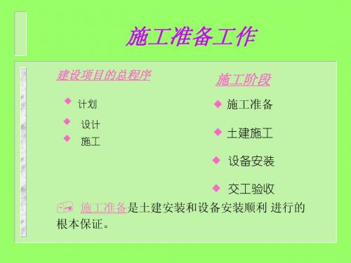 第五章施工准备工作