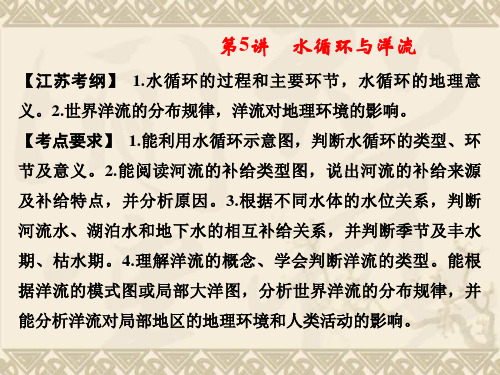 【江苏专版】《创新设计·高考总复习》高考地理一轮复习【配套课件】第三单元第5讲 水循环与洋流 3