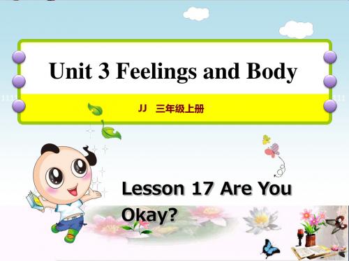 三年级英语上册Unit3BodyandFeelingsLesson17Areyouokay课件冀教版(三起)